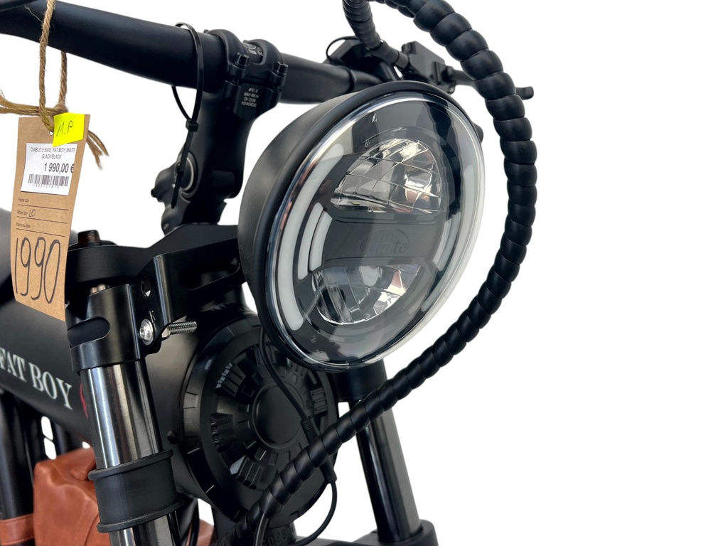 DIABLO E-BIKE, FAT BOY, MATT-BLACK/BLACK, 15,6AH 48V 748,8WH